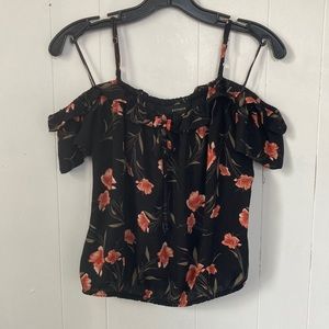 EXPRESS Chiffon Off Shoulder Top SIZE small